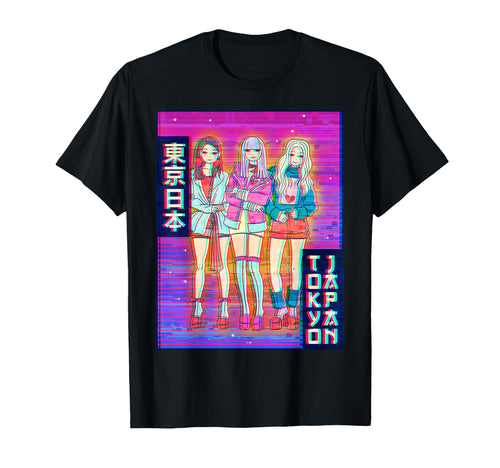 Anime Tokyo Japan Japanese Vaporwave T-Shirt - Custom Art Print for Adults - T-Shirt, Sweatshirt, Hoodie