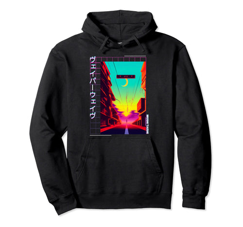 90S Synthwave Japanese Vaporwave Art Hoodie - Fun Novelty Design Unisex - T-Shirt, Sweatshirt, Hoodie