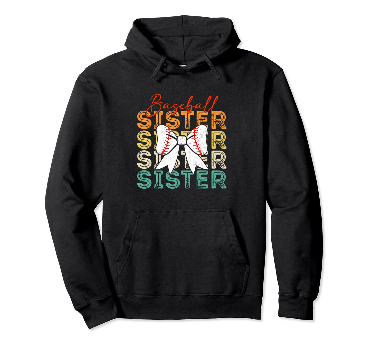 Baseball Sister Retrobaseball Life Hoodie - Fun Novelty Design for Adults - T-Shirt, Sweatshirt, Hoodie