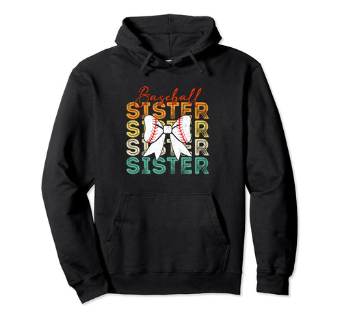 Baseball Sister Retrobaseball Life Hoodie - Fun Novelty Design for Adults - T-Shirt, Sweatshirt, Hoodie