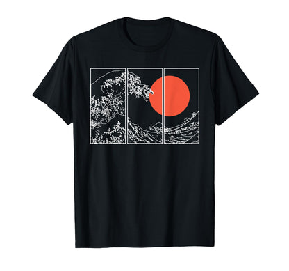 Great Wave Off Kanagawa Japan Art T-Shirt - Streetwear Style Men Women - T-Shirt, Sweatshirt, Hoodie