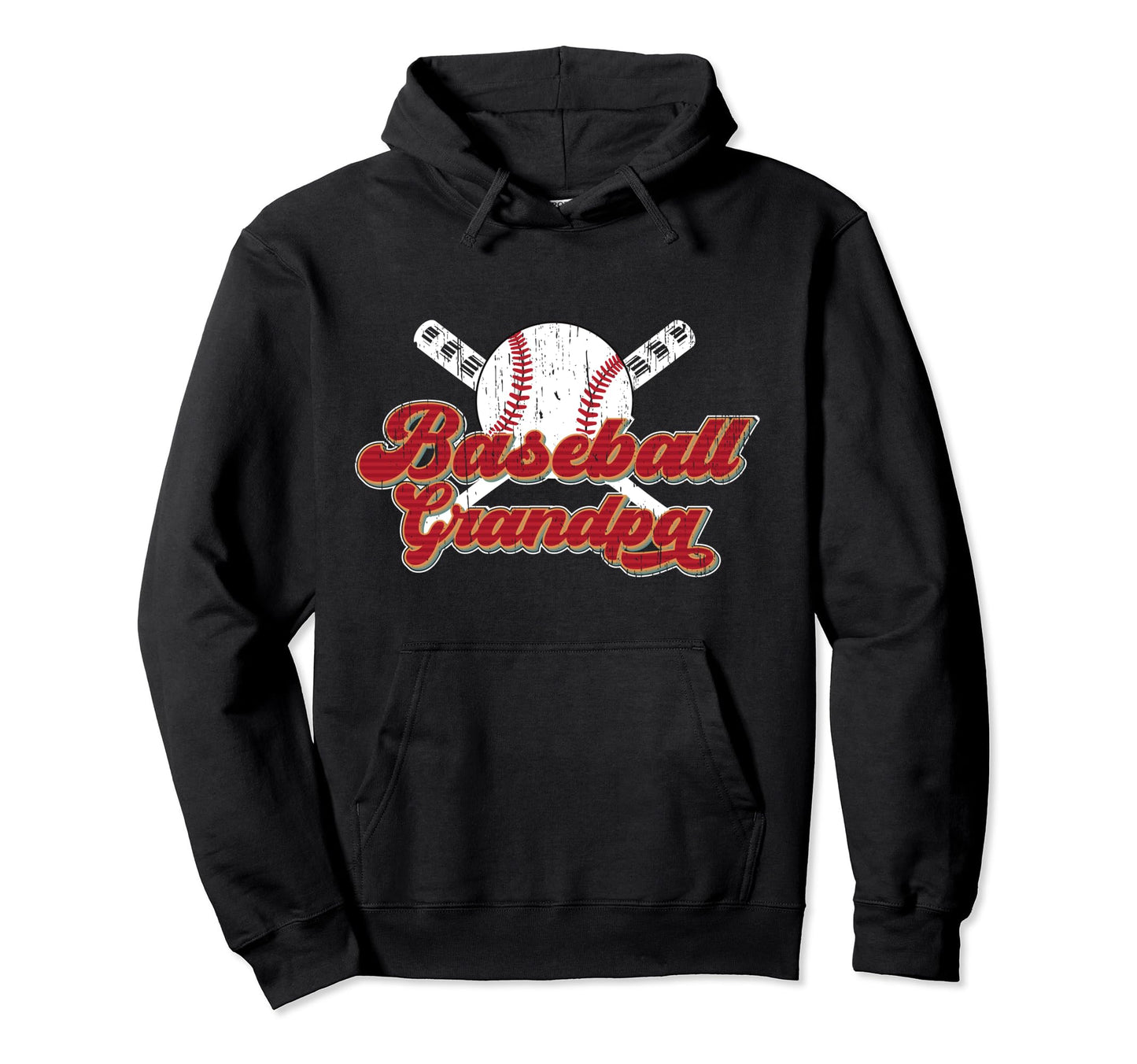 Baseball Grandpa Baseball Player Hoodie - Minimalist Print Men Women - T-Shirt, Sweatshirt, Hoodie