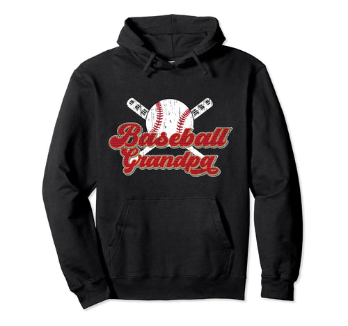 Baseball Grandpa Baseball Player Hoodie - Minimalist Print Men Women - T-Shirt, Sweatshirt, Hoodie