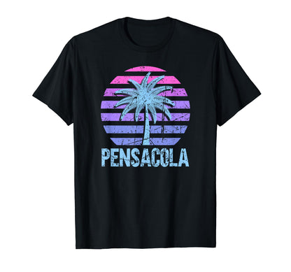 Pensacola Vacation Vaporwave Aesthetic T-Shirt - Custom Art Print Men Women - T-Shirt, Sweatshirt, Hoodie