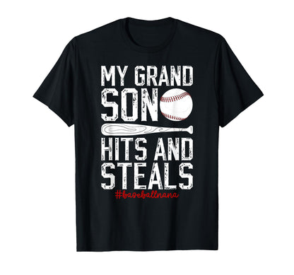 My Grandson Baseball Nana Baseball T-Shirt - Unique Graphic Men Women - T-Shirt, Sweatshirt, Hoodie