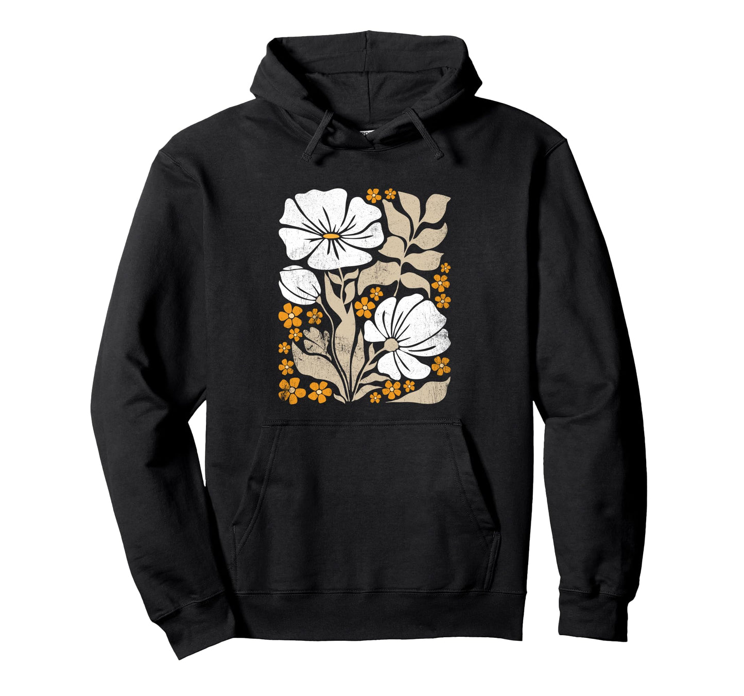 Boho Flowers Abstract Poppies Flower Hoodie - Aesthetic Graphic Men Women - T-Shirt, Sweatshirt, Hoodie