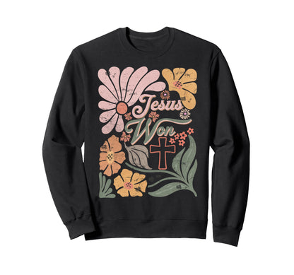 Boho Christian Jesus Won Sweatshirt - Trendy Graphic Men Women - T-Shirt, Sweatshirt, Hoodie