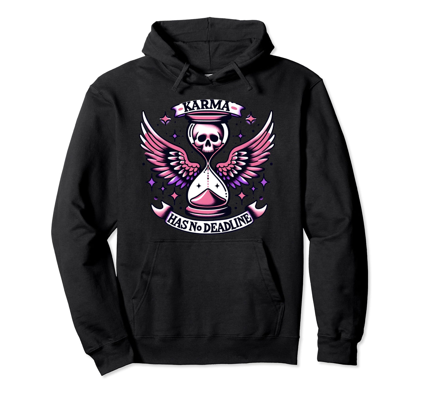 Karma Skull Boho Bohemian Hoodie - Custom Art Print Men Women - T-Shirt, Sweatshirt, Hoodie