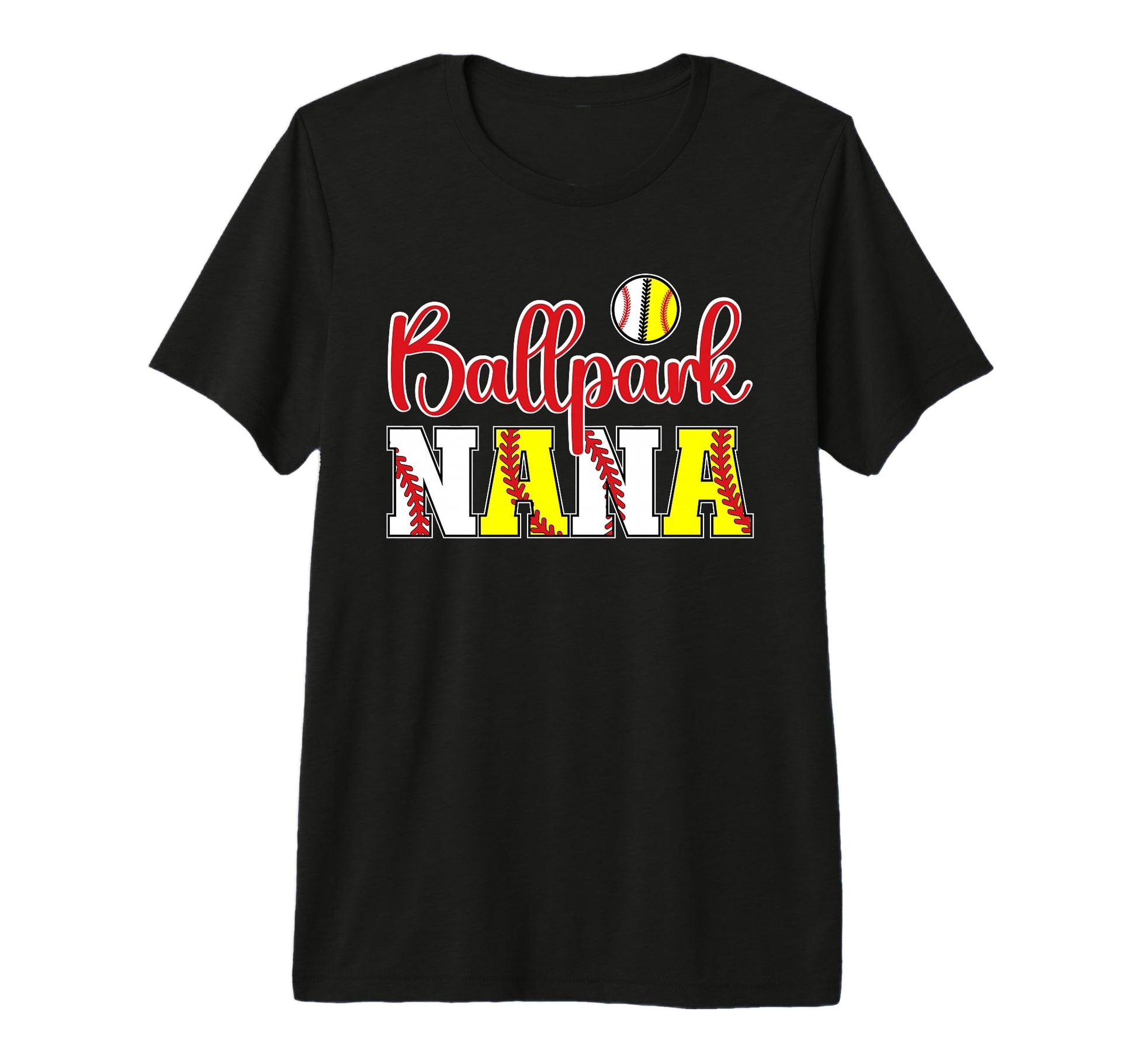 Ballpark Nana Softball Baseball Nana T-Shirt - Aesthetic Graphic Unisex - T-Shirt, Sweatshirt, Hoodie