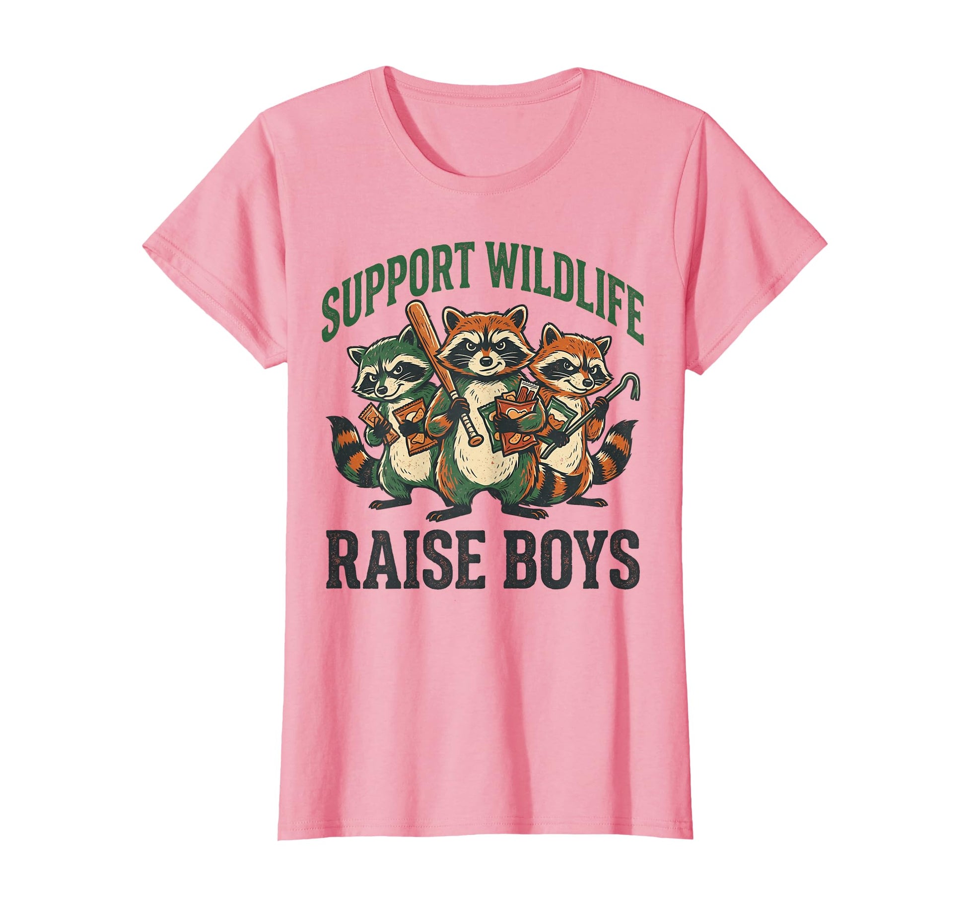 Support Wildlife Raise Funny Raccoon T-Shirt - Novelty Apparel for Adults - T-Shirt, Sweatshirt, Hoodie