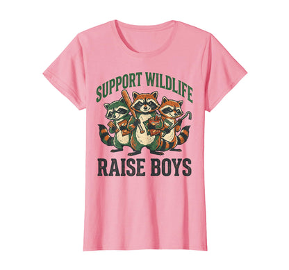 Support Wildlife Raise Funny Raccoon T-Shirt - Novelty Apparel for Adults - T-Shirt, Sweatshirt, Hoodie