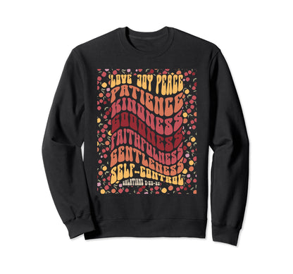 Groovy Fruit Spirit Christian Faith Sweatshirt - Graphic Print for Adults - T-Shirt, Sweatshirt, Hoodie