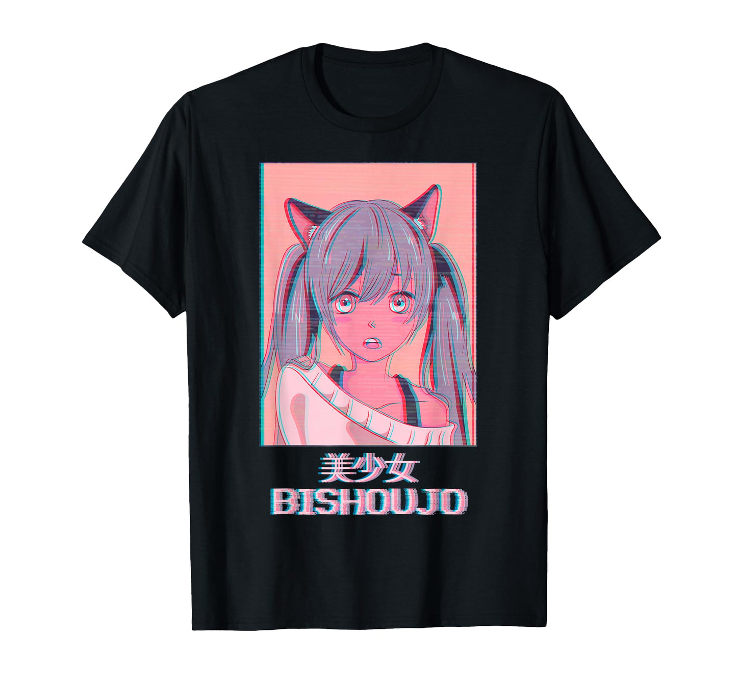 Neko Anime Japanese Vaporwave Aesthetic T-Shirt - Streetwear Style Unisex - T-Shirt, Sweatshirt, Hoodie