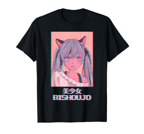 Neko Anime Japanese Vaporwave Aesthetic T-Shirt - Streetwear Style Unisex - T-Shirt, Sweatshirt, Hoodie