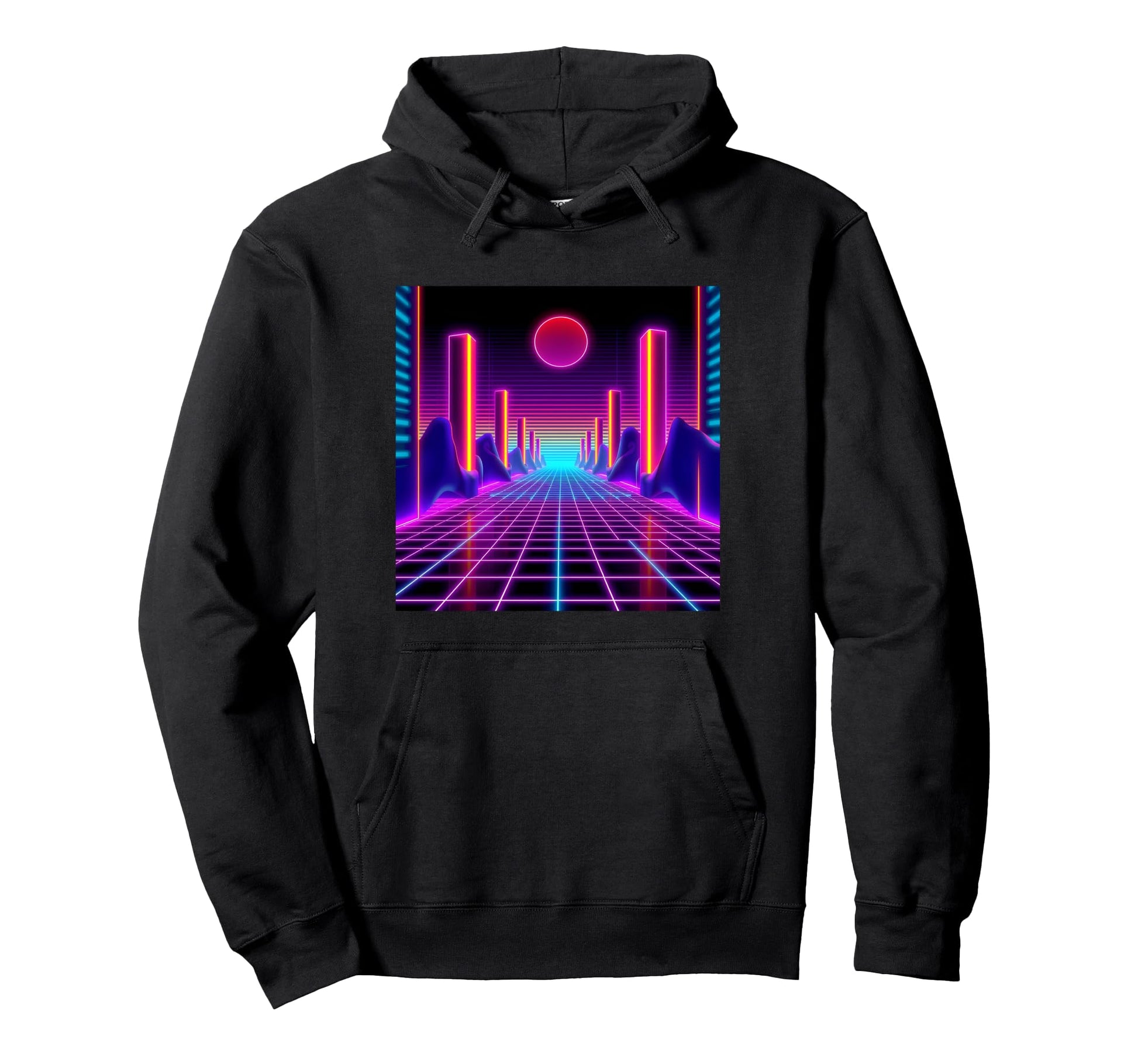 Vaporwave Retrowave Synthwave Aesthetic Hoodie - Custom Art Print Unisex - T-Shirt, Sweatshirt, Hoodie