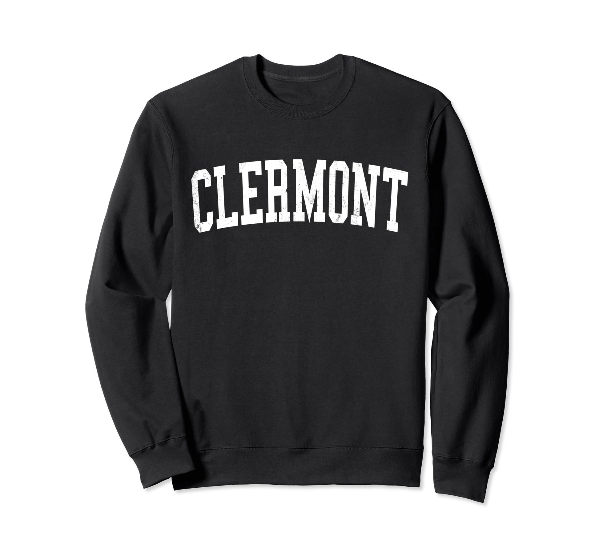 Clermont Fl Distressed White Sweatshirt - Fun Novelty Design Men Women - T-Shirt, Sweatshirt, Hoodie