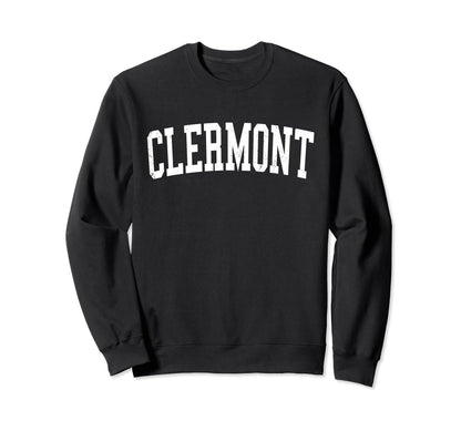 Clermont Fl Distressed White Sweatshirt - Fun Novelty Design Men Women - T-Shirt, Sweatshirt, Hoodie
