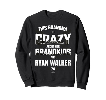 Grandma Crazy Ryan Walker San Sweatshirt - Minimalist Print for Adults - T-Shirt, Sweatshirt, Hoodie