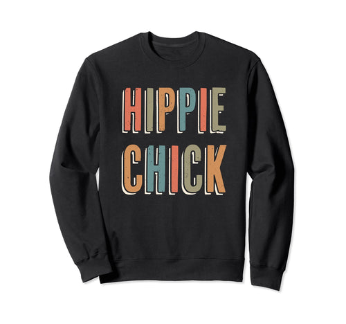 Hippie Chick Boho Rainbow Sweatshirt - Custom Art Print Men Women - T-Shirt, Sweatshirt, Hoodie