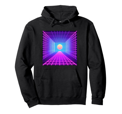 Retroverse Synthwave Aesthetic Vaporwave Hoodie - Minimalist Print Unisex - T-Shirt, Sweatshirt, Hoodie