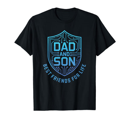 Tech Gamer Dad And Son Best Mates T-Shirt - Graphic Print Men Women - T-Shirt, Sweatshirt, Hoodie