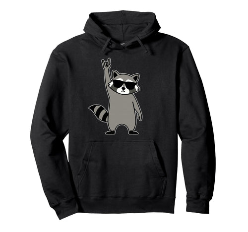 Raccoon Rock Music Band Concert Funny Hoodie - Fun Novelty Design Unisex - T-Shirt, Sweatshirt, Hoodie
