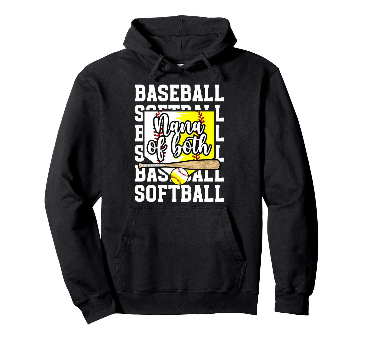 Nana Both Proud Softball Baseball Nana Hoodie - Novelty Apparel Unisex - T-Shirt, Sweatshirt, Hoodie