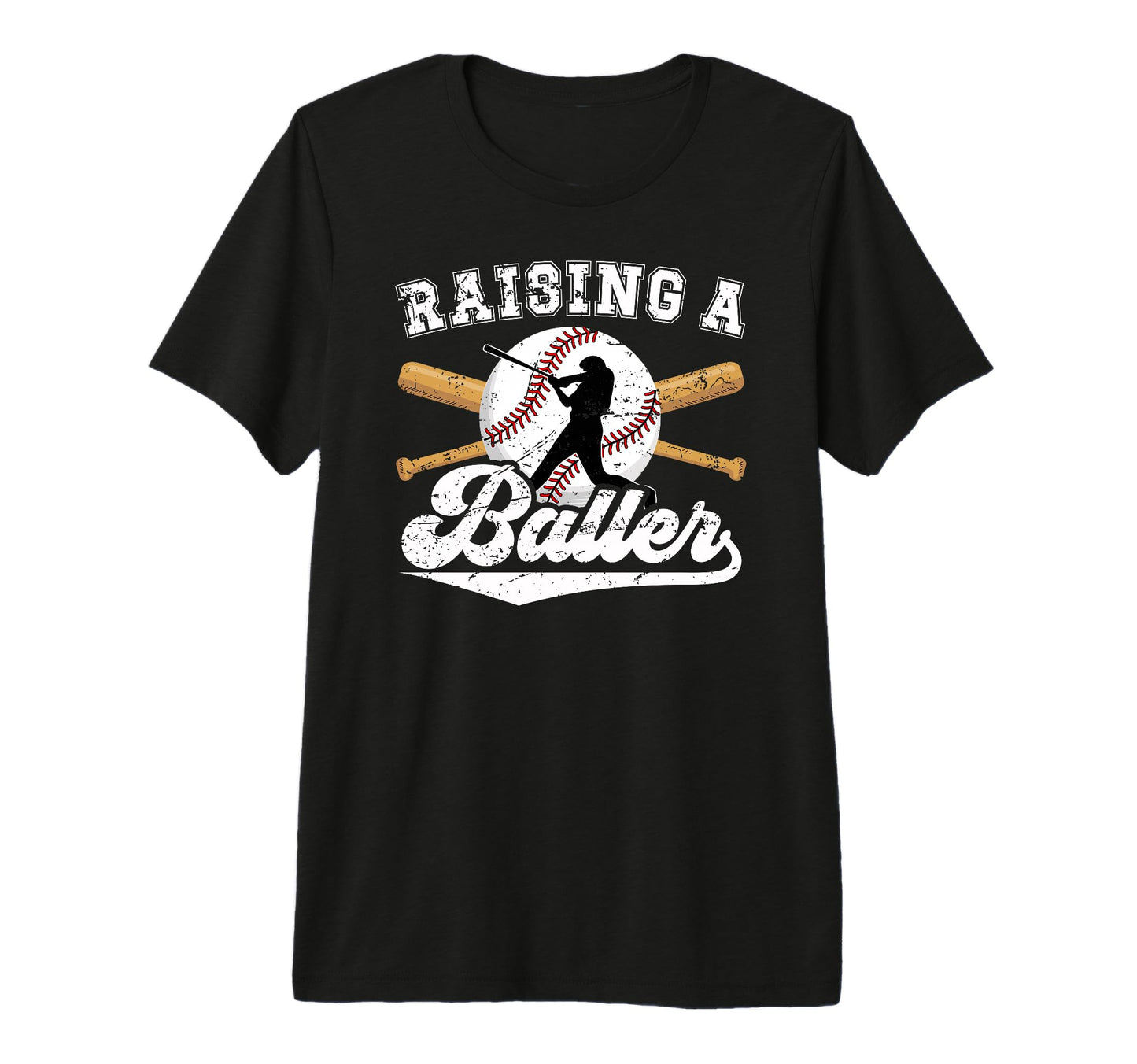 Mens Raising Baller Baseball Dad T-Shirt - Aesthetic Graphic for Adults - T-Shirt, Sweatshirt, Hoodie