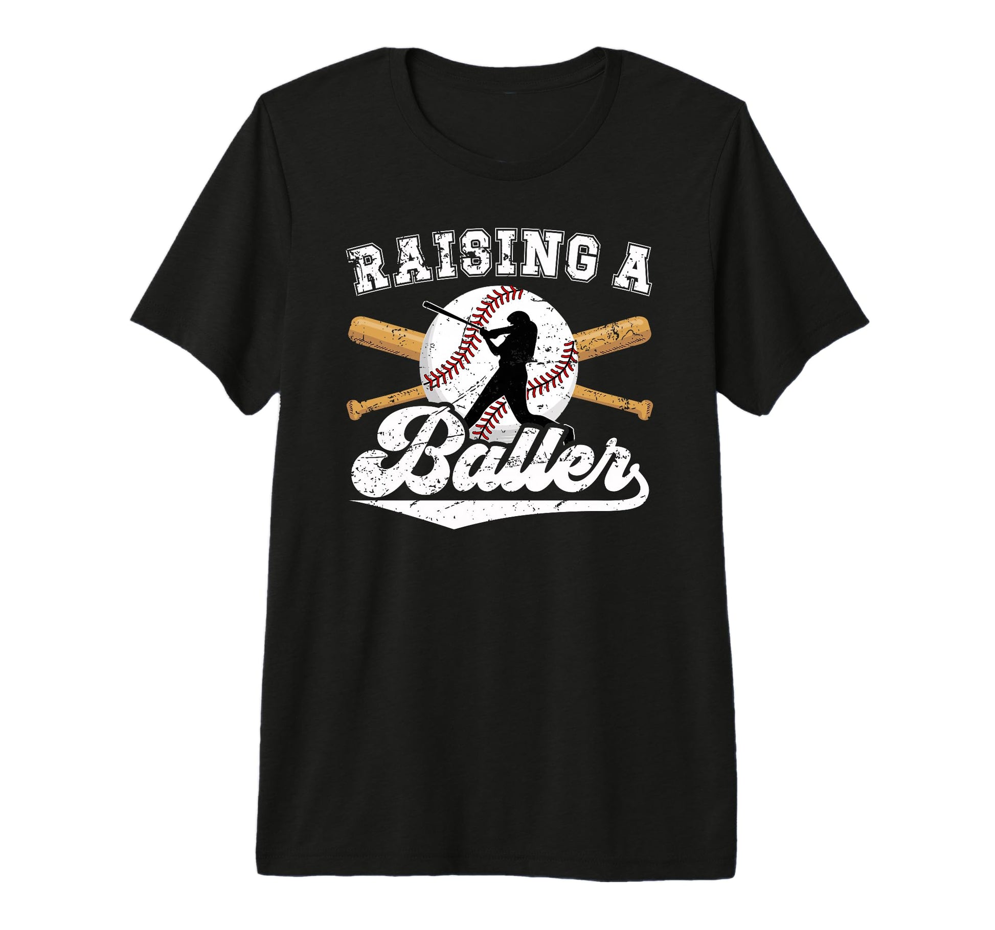 Mens Raising Baller Baseball Dad T-Shirt - Aesthetic Graphic for Adults - T-Shirt, Sweatshirt, Hoodie