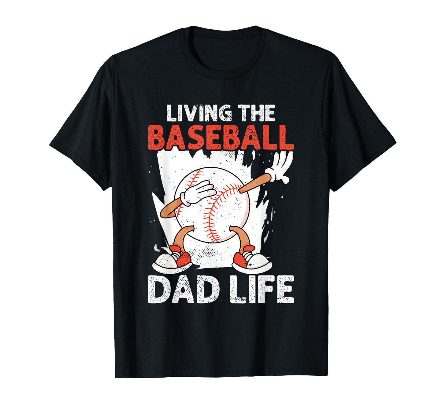 Fathers Day Baseball Dad Parent T-Shirt - Custom Art Print for Adults - T-Shirt, Sweatshirt, Hoodie