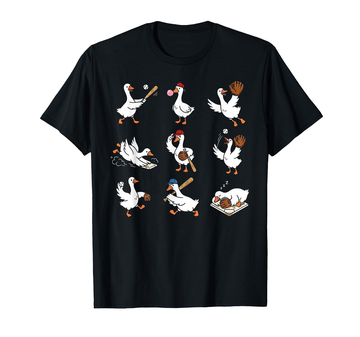 Funny Silly Goose Playing Baseball T-Shirt - Novelty Apparel Men Women - T-Shirt, Sweatshirt, Hoodie