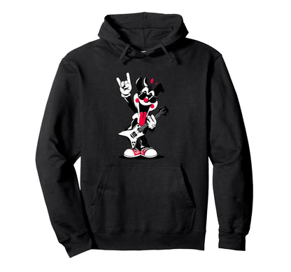 Funny Cartoon Character Rock Music Hoodie - Unique Graphic for Adults - T-Shirt, Sweatshirt, Hoodie