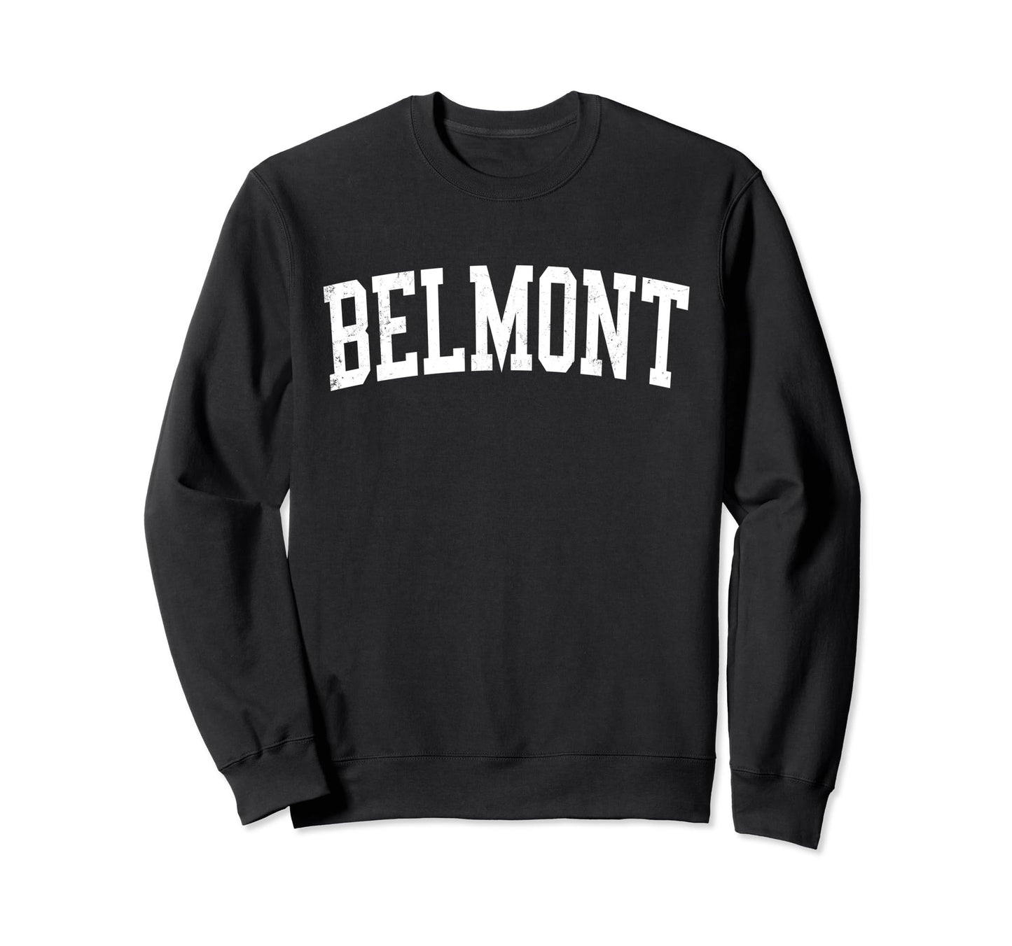 Belmont Va Distressed White Varsity Sweatshirt - Unique Graphic Unisex - T-Shirt, Sweatshirt, Hoodie
