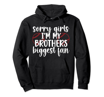 Biggest Fan Baseball Sister Baseball Hoodie - Novelty Apparel for Adults - T-Shirt, Sweatshirt, Hoodie