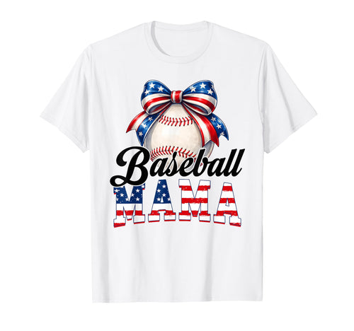 Baseball Mama American Flag Baseball Lovers T-Shirt - Trendy Graphic Unisex - T-Shirt, Sweatshirt, Hoodie