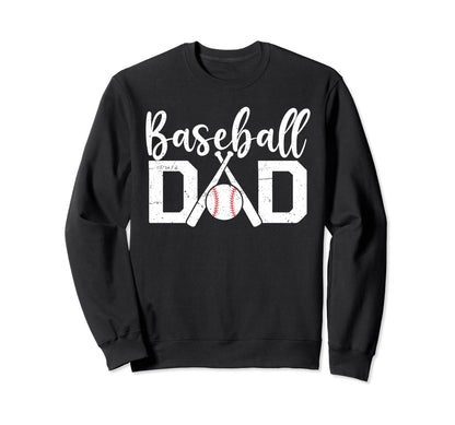 Dad Baseball Fan Ball Sweatshirt - Casual Everyday Wear for Adults - T-Shirt, Sweatshirt, Hoodie