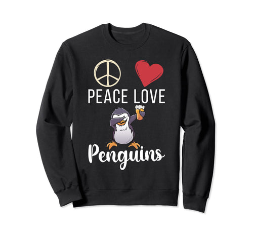 Peace Love Penguins Lover Sweatshirt - Custom Art Print for Adults - T-Shirt, Sweatshirt, Hoodie