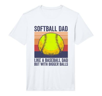 Mens Softball Dad Like Baseball Dad But T-Shirt - Streetwear Style Unisex - T-Shirt, Sweatshirt, Hoodie