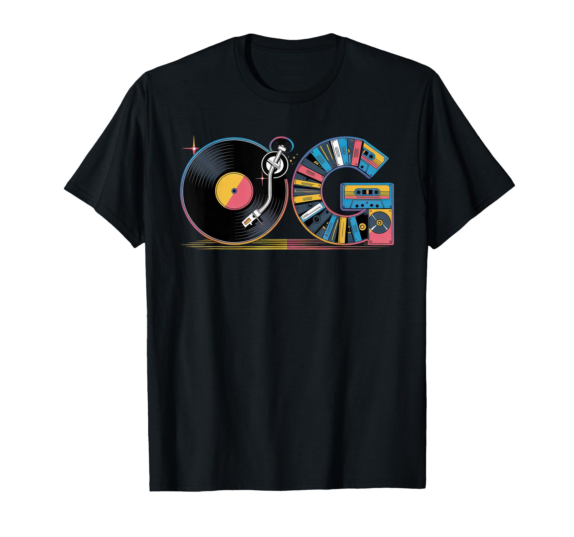 Old School Og Hip Hop Vinyl Cds Tapes T-Shirt - Fun Novelty Design Unisex - T-Shirt, Sweatshirt, Hoodie