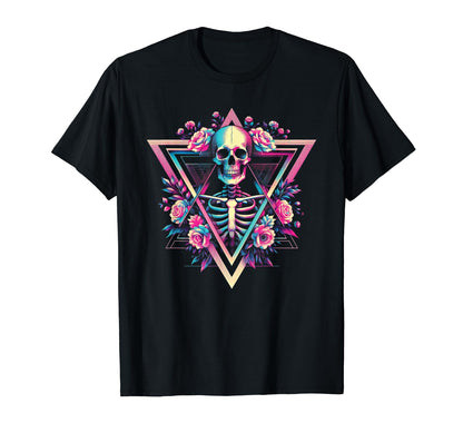 Skeleton Vaporwave Aesthetic Pastel Goth T-Shirt - Unique Graphic Unisex - T-Shirt, Sweatshirt, Hoodie