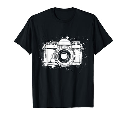 Camera Photography Watercolor Art T-Shirt - Custom Art Print for Adults - T-Shirt, Sweatshirt, Hoodie