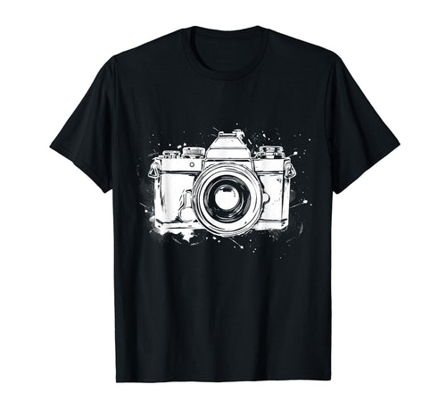 Camera Photography Watercolor Art T-Shirt - Custom Art Print for Adults - T-Shirt, Sweatshirt, Hoodie