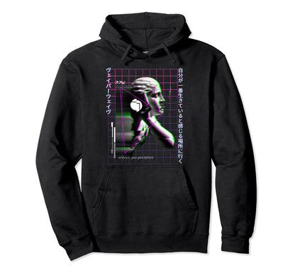 Vaporwave Statue Aesthetic Art Glitch Hoodie - Trendy Graphic Unisex - T-Shirt, Sweatshirt, Hoodie