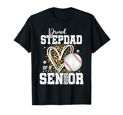 Proud Stepdad 2026 Senior Baseball T-Shirt - Custom Art Print for Adults - T-Shirt, Sweatshirt, Hoodie