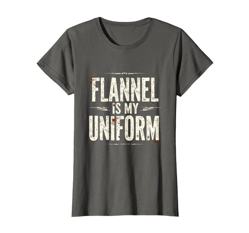Flannel Is My Uniform Grunge T-Shirt - Trendy Graphic for Adults - T-Shirt, Sweatshirt, Hoodie