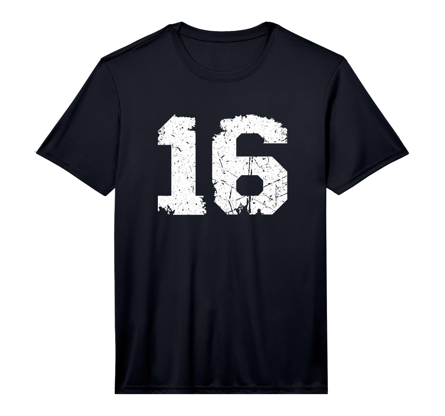 White Torn Sports Team Number 16 T-Shirt - Trendy Graphic Men Women - T-Shirt, Sweatshirt, Hoodie