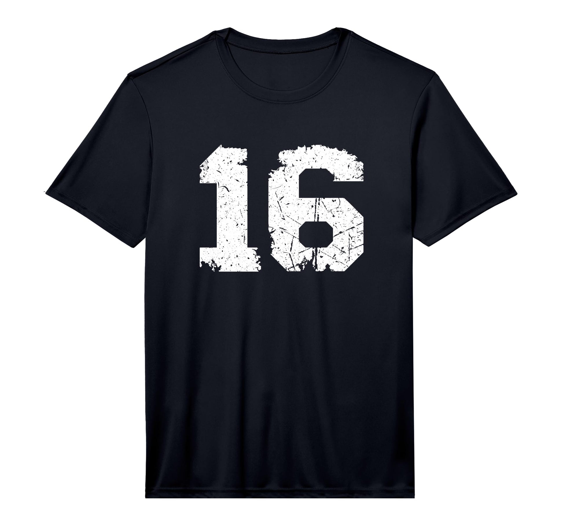 White Torn Sports Team Number 16 T-Shirt - Trendy Graphic Men Women - T-Shirt, Sweatshirt, Hoodie