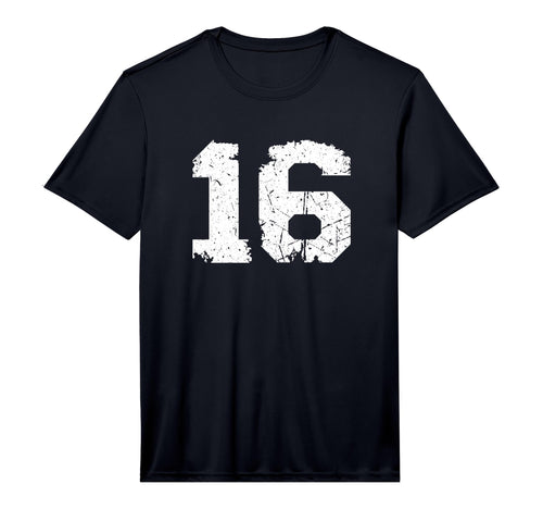 White Torn Sports Team Number 16 T-Shirt - Trendy Graphic Men Women - T-Shirt, Sweatshirt, Hoodie