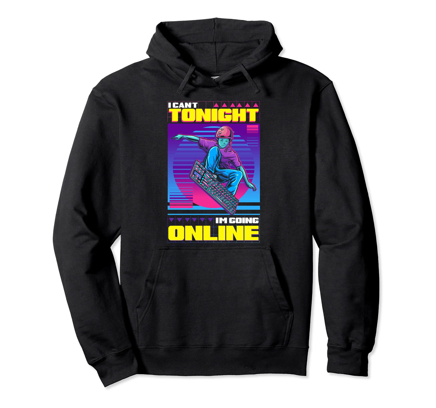 Retrowave Funny Computer Meme Hoodie - Fun Novelty Design for Adults - T-Shirt, Sweatshirt, Hoodie