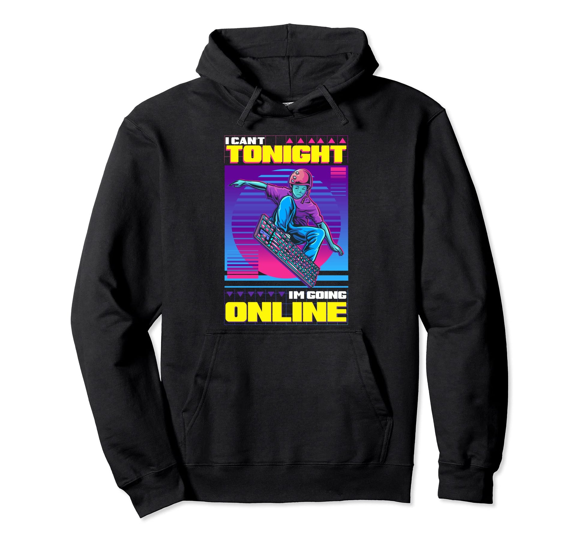 Retrowave Funny Computer Meme Hoodie - Fun Novelty Design for Adults - T-Shirt, Sweatshirt, Hoodie